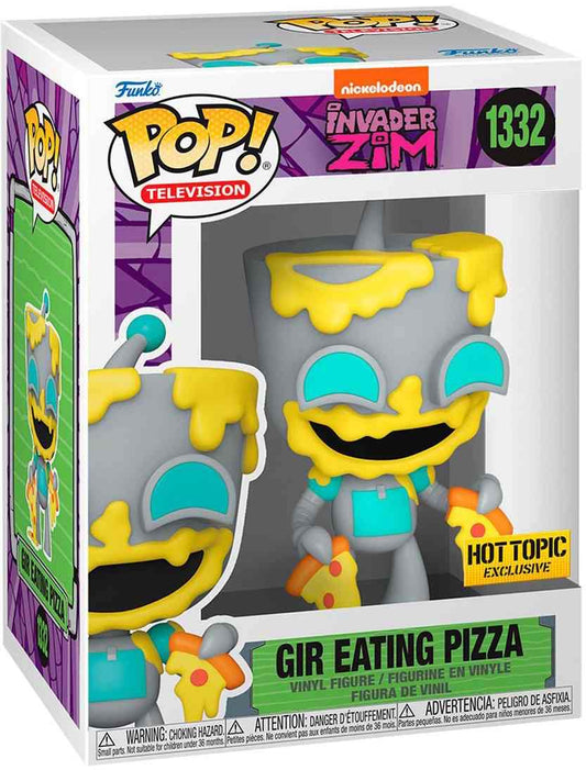 Funko Pop! Nickelodeon Invader Zim Gir Eating Pizza 1332 Hot Topic Exclusive + Free Protector