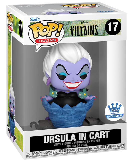 Funko Pop! Disney Villains Ursula In Cart 17 Funko Exclusive + Free Protector