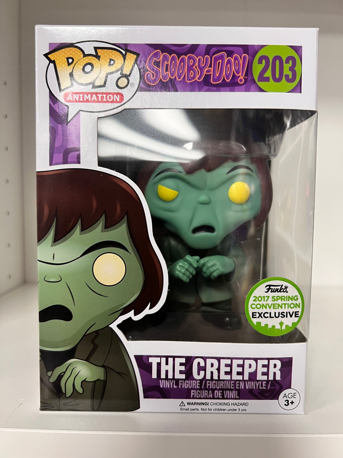 Funko Pop! Scooby-Doo! The Creeper 203 Funko 2017 Spring Convention Exclusive (VAULTED) + Pop Protector