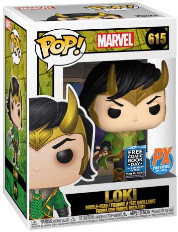 Funko Pop! Marvel - Loki 615 ‘Free Comic Book Day’ PX Exclusive (VAULTED) + Pop Protector