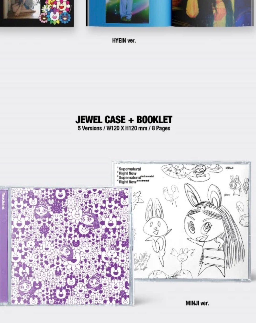 K-POP NEWJEANS - [SUPERNATURAL] NJ X MURAKAMI (CROSS BAG VER.) HYEIN (WHITE VERSION)