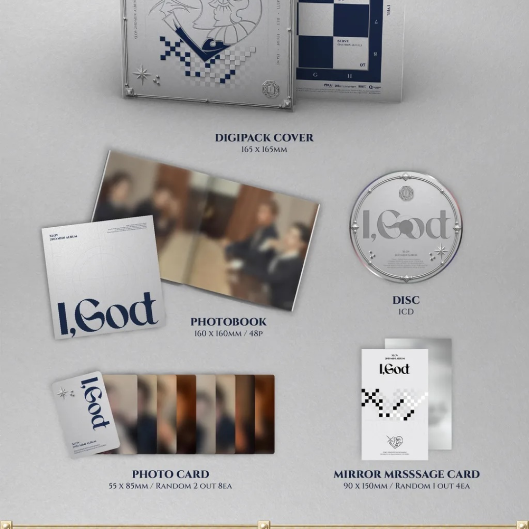 (PRE-ORDER) K-POP XLOV - 2ND MINI ALBUM [I,GOD] (4 VERSIONS) RANDOM