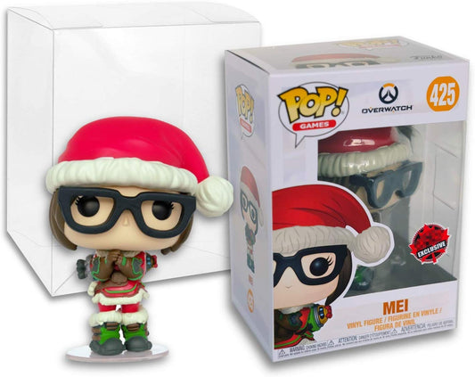 Funko POP! Games: Overwatch #426 - Mei (Santa) EB Exclusive + Protector