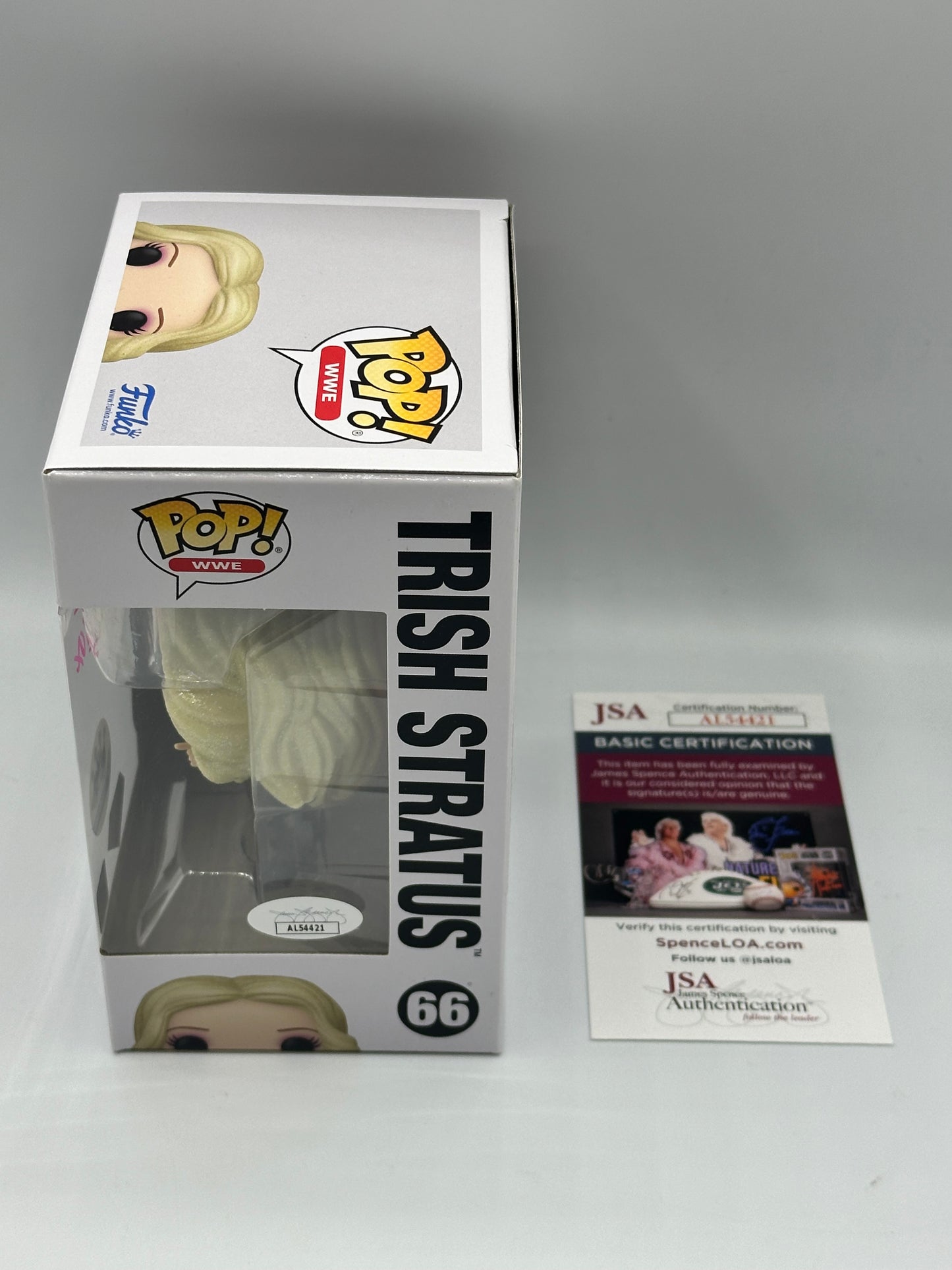 Funko Pop! WWE Trish Stratus 66 Signed by Trish Stratus JSA Certified Diamond Funko Shop Exclusive + Free Protector