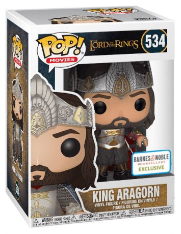 Funko Pop! The Lord of the Rings - King Aragorn 534 Barnes & Noble Exclusive Figure + Pop Protector