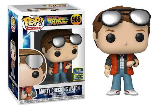 Funko Pop! Back to the Future Marty Checking Watch 965 Funko 2020 Summer Convention Exclusive + Free Protector