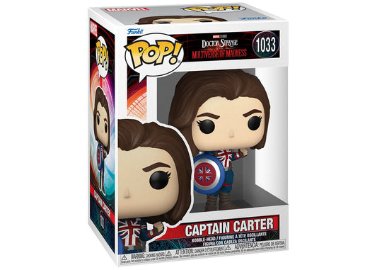 Funko Pop! Marvel Studios Doctor Strange in the Multiverse of Madness - Captain Carter 1033 + Free Protector