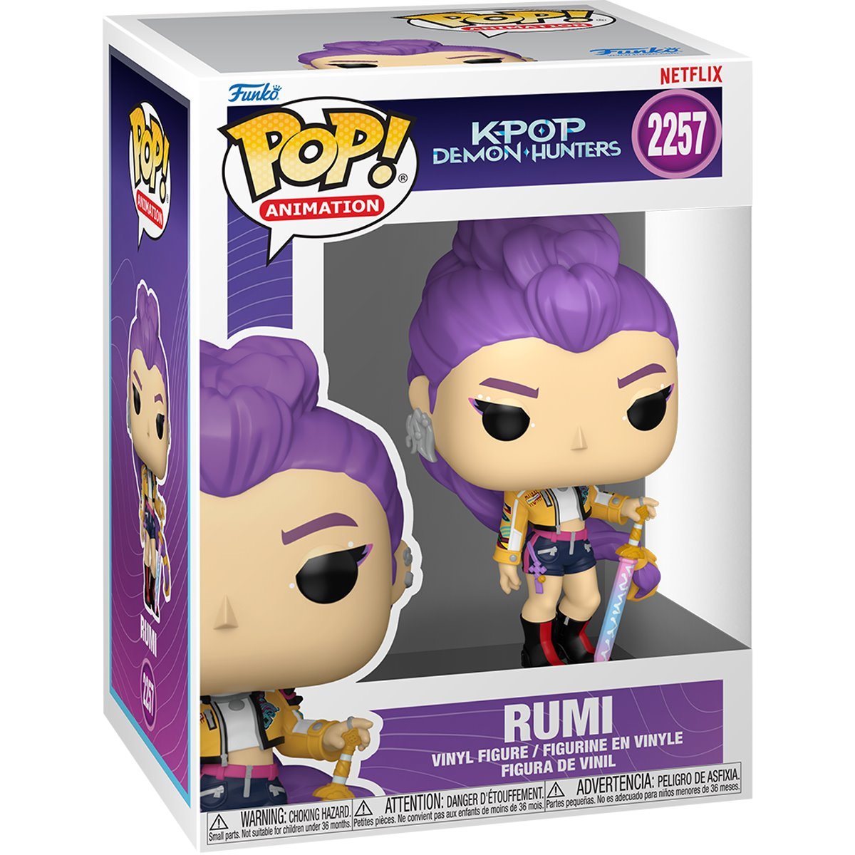 (PRE-ORDER) Funko Pop! Netflix K-pop Demon Hunters - Rumi 2257 Figure + Pop Protector