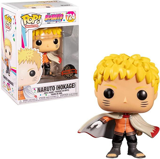 Funko Pop! Boruto Naruto Next Generations - Naruto (Hokage) 724 Special Edition Figure + Pop Protector (Box Damage)