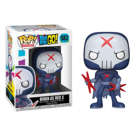 Funko Pop! Teen Titans Go! Robin as Red X 583 + Free Protector