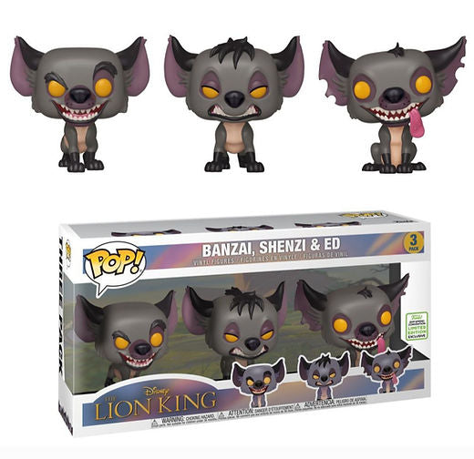 Funko Pop! Disney The Lion King - Banzai, Shenzi & Ed Funko 2019 Summer Convention Exclusive 3 Pack (VAULTED)