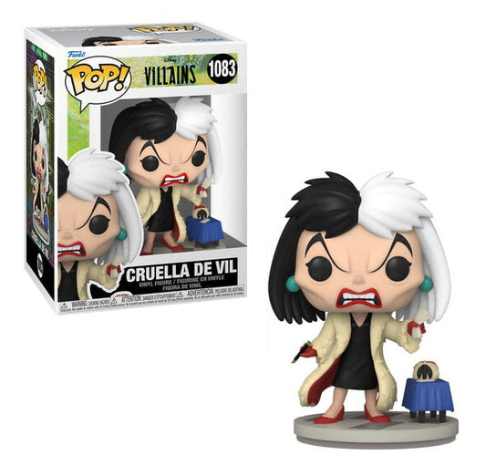 Funko Pop! Disney Villains Cruella De Vil 1083 + Free Protector