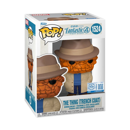 Funko Pop! Marvel The Fantastic 4 First Steps - The Thing (Trench Coat) 1524 Funko Special Edition Figure + Pop Protector