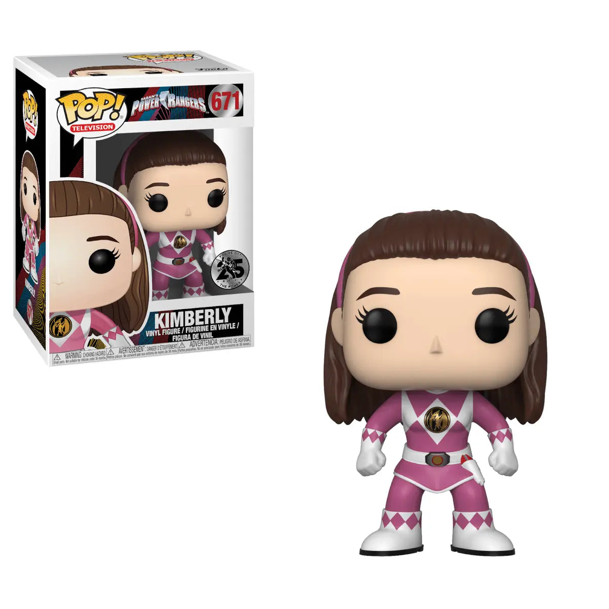 Funko Pop! Saban’s Power Rangers - Pink Ranger Kimberly 671 25 Years Exclusive + Free Protector