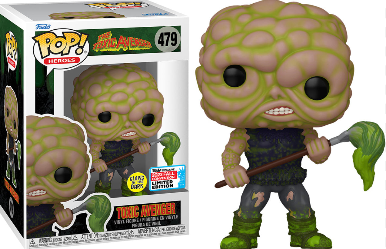 Funko Pop! The Toxic Avenger 479 Glows in the Dark Funko 2023 Fall Convention Exclusive + Free Protector