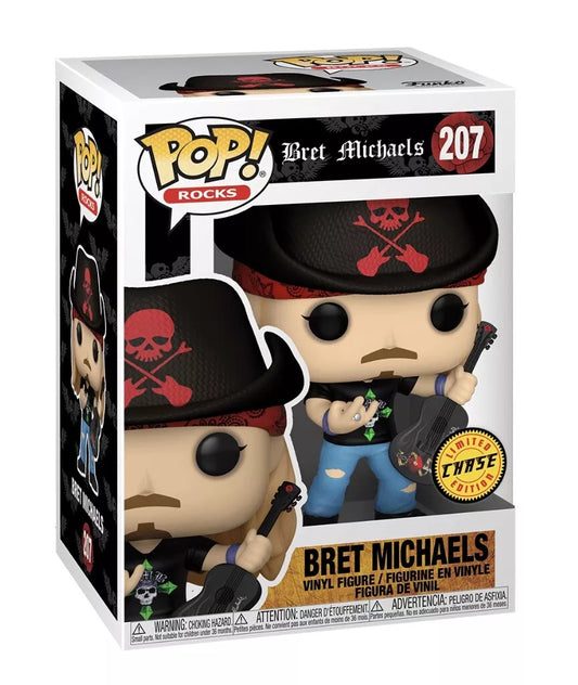 Funko Pop! Bret Michaels 207 CHASE + Free Protector
