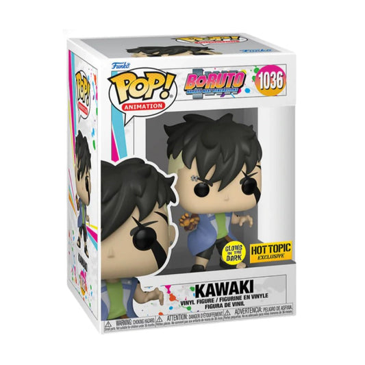 Funko Pop! Boruto Naruto Next Generations : Kawaki 1036 Glows in the Dark Hot Topic Exclusive Figure + Pop Protector