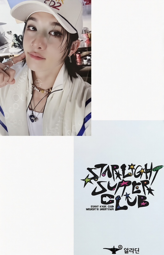 K-POP STRAY KIDS 2026 SEASON'S GREETINGS [STRAIGHT SUPPER CLUB] ALADIN BANG CHAN OFFICIAL PHOTOCARD