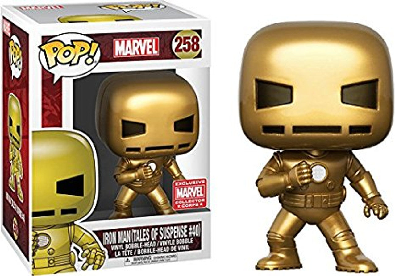 Funko Pop! Marvel Iron Man (Tales of Suspense #40) 258 Marvel Collector Corps Exclusive (VAULTED) + Free Protector