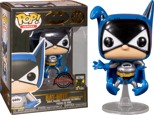 Funko Pop! DC Batman 80 Years: 300 Bat-Mite 1st Appearance (Metallic) 1959 Special Edition (VAULTED) + Free Protector