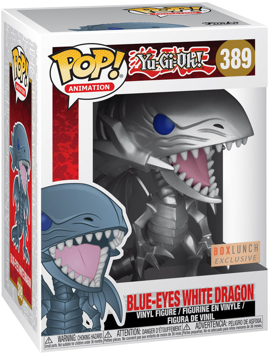 Funko Pop! Yu-Gi-Oh! Blue-Eyes White Dragon 389 BoxLunch Exclusive (VAULTED) + Free Protector
