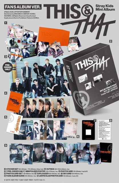 K-POP STRAY KIDS - THIS & THAT (FANS ALBUM VER.)