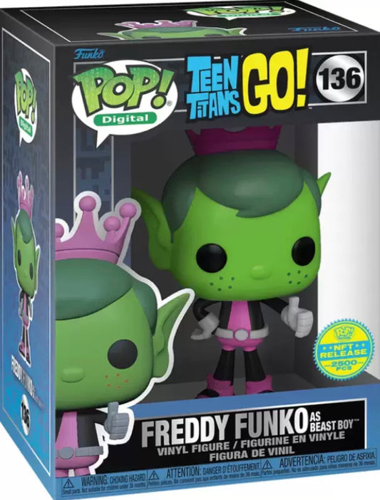 Funko Pop! Teen Titans Go! Freddy Funko as Beast Boy 136 NFT Release 2500 pcs + Free Protector