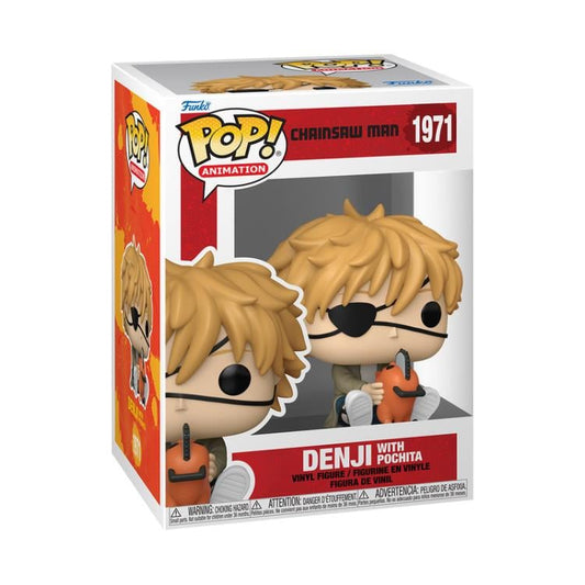 Funko Pop! Chainsaw Man - Denji with Pochita 1971 + Pop Protector