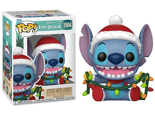 Funko Pop! Disney Lilo & Stitch - Christmas Edition Stitch with Lights 1504 + Free Protector