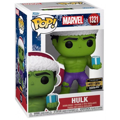 Funko Pop! Marvel Holiday Hulk 1321 Hot Topic Exclusive + Pop Protector