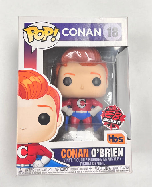 Funko Pop! Conan O’Brien (Superhero) 18 EB Exclusive (VAULTED) + Free Protector