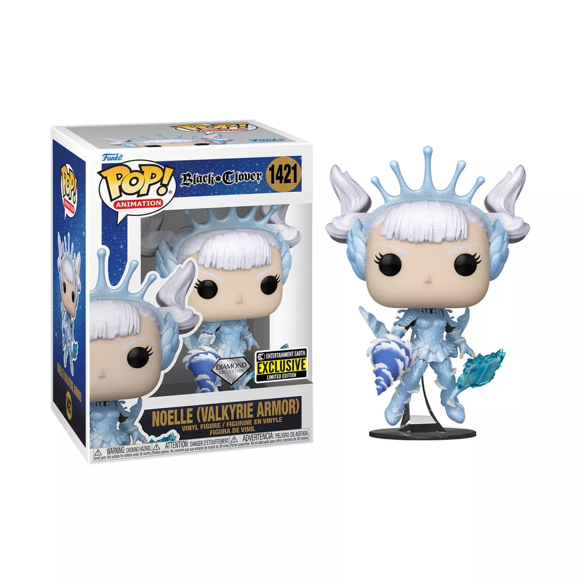 Funko Pop! Black Clover - Noelle (Valkyrie Armor) 1421 Diamond Entertainment Earth Exclusive + Free Protector