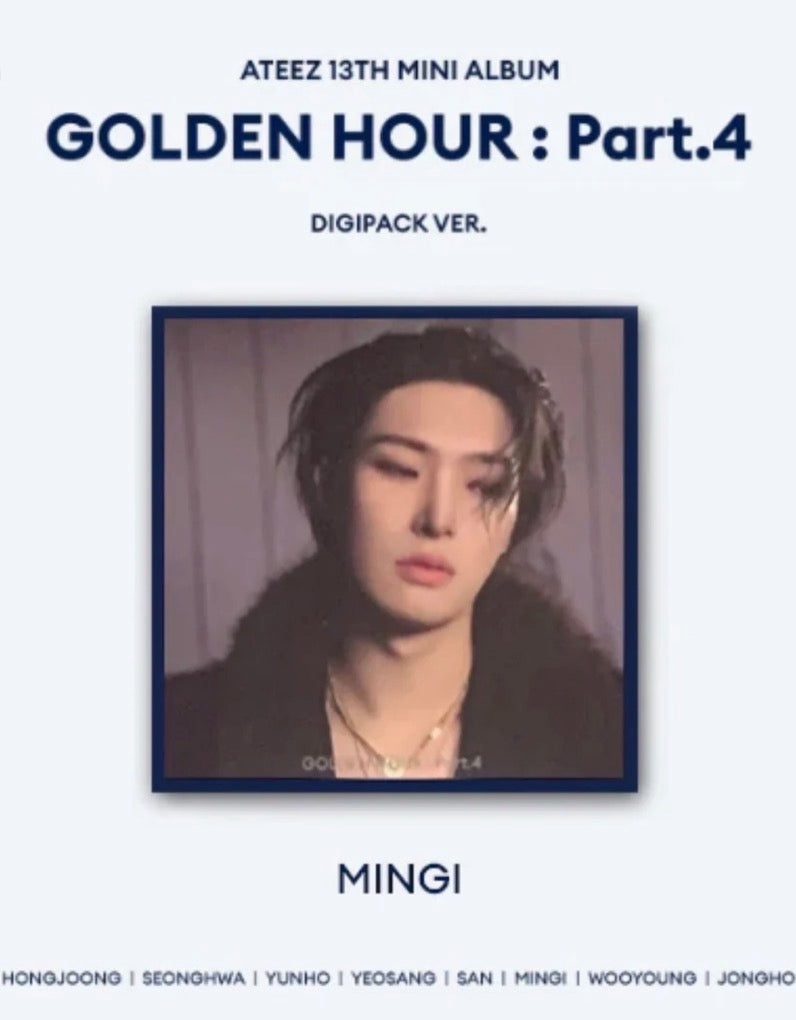 K-POP ATEEZ - GOLDEN HOUR : PART.4 MEMBER DIGIPACK (MINGI VERSION)