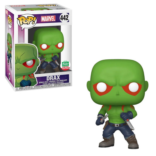 Funko Pop! Marvel Guardians of the Galaxy - Drax 442 Funko Shop Exclusive + Free Protector (VAULTED)