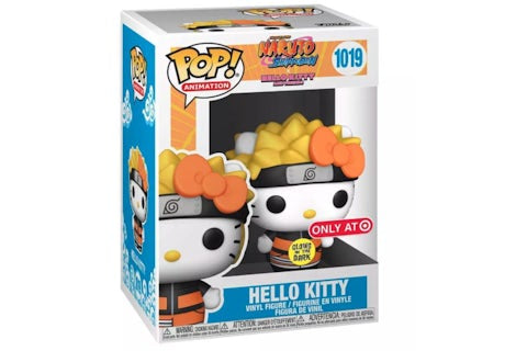 Funko Pop! Naruto Shippuden x Hello Kitty and Friends - Hello Kitty Glows in the Dark Target Exclusive 1019 Figure + Pop Protector