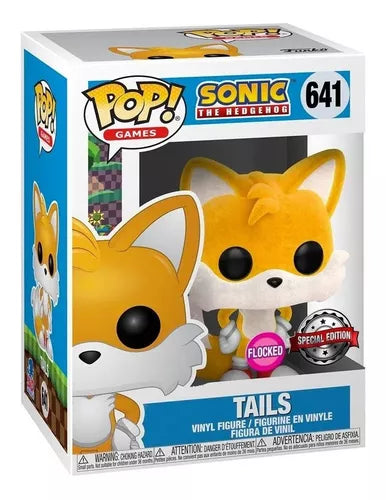 Funko Pop! Sonic The Hedgehog Tails 641 Flocked Special Edition + Free Protector