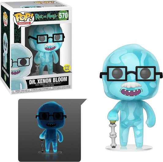 Funko Pop! Rick and Morty Dr. Xenon Bloom 570 Glows in the Dark + Free Protector