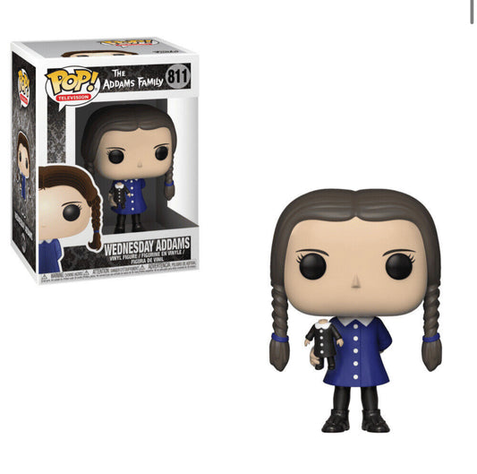 Funko Pop! The Addams Family Wednesday Addams 811 + Free Protector