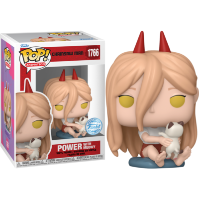 Funko Pop! Chainsaw Man - Power with Meowy 1766 Funko Special Edition Figure + Pop Protector