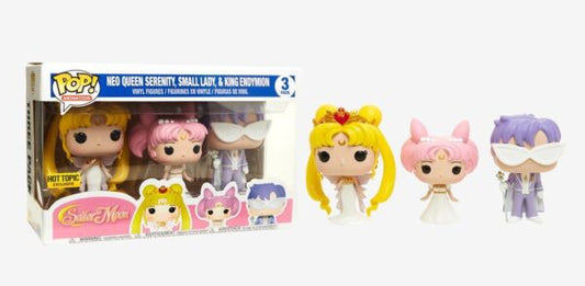 Funko POP! Sailor Moon - Neo Queen Serenity, Small Lady, & King Endymion Hot Topic Exclusive 3 Pack