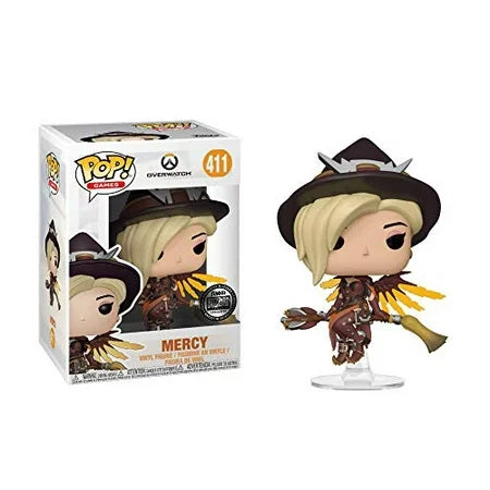 Funko POP! Games: Overwatch - Mercy Blizzard Exclusive #411 + Protector