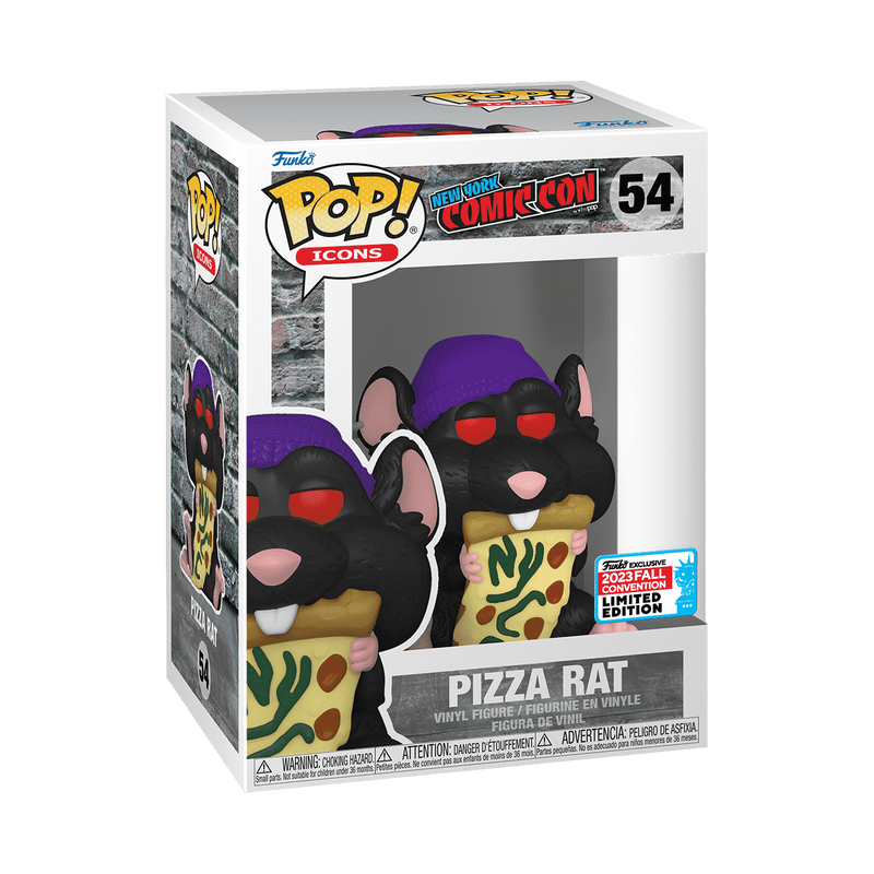 Funko Pop! New York Comic Con Pizza Rat 54 Funko 2023 Fall Convention Exclusive Figure + Pop Protector
