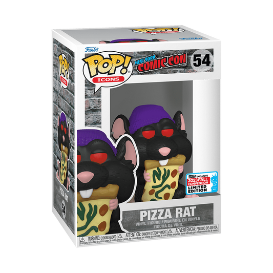 Funko Pop! New York Comic Con Pizza Rat 54 Funko 2023 Fall Convention Exclusive Figure + Pop Protector