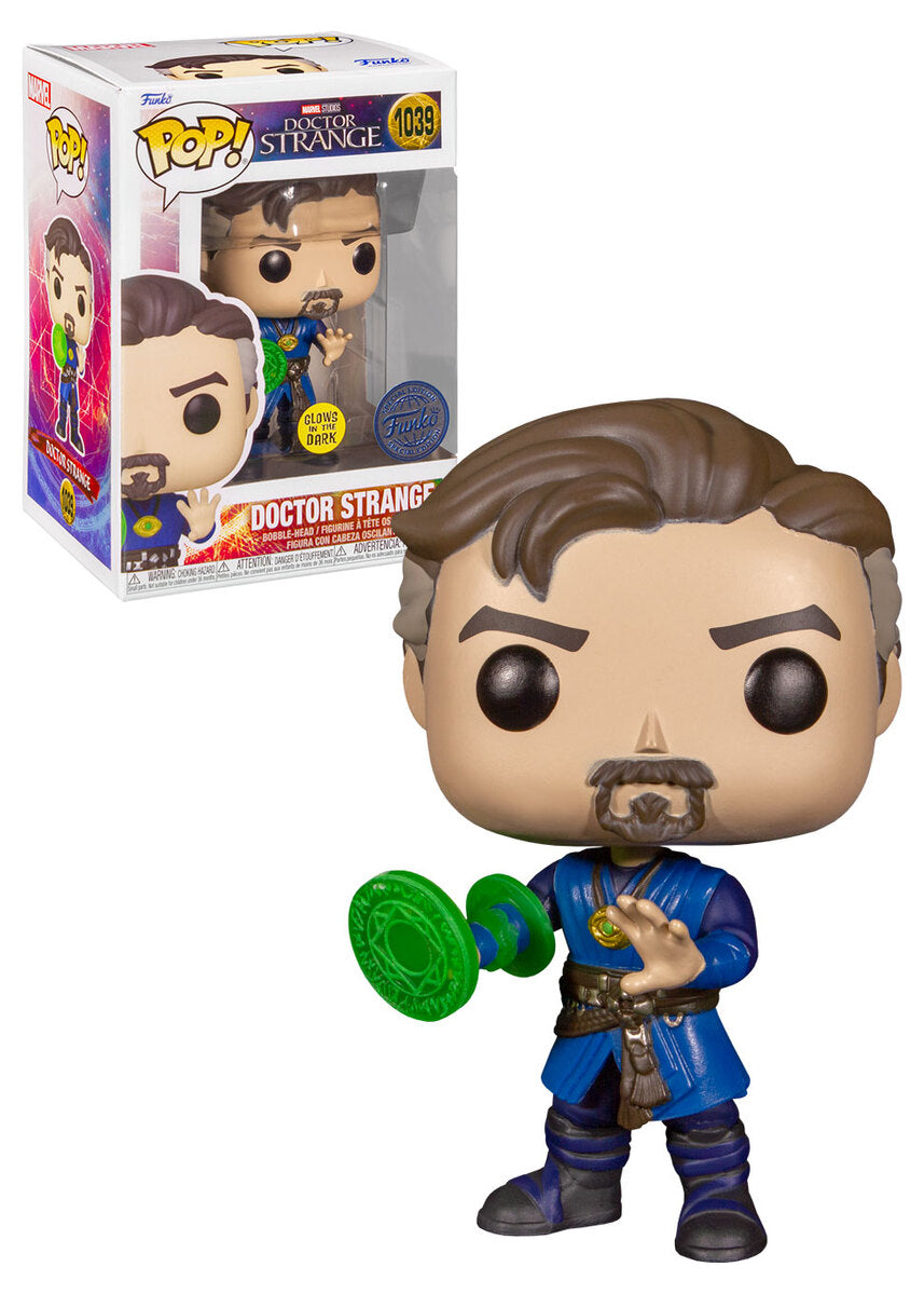 Funko Pop! Marvel Studios Doctor Strange Glows in the Dark Funko Special Edition 1039 + Free Protector