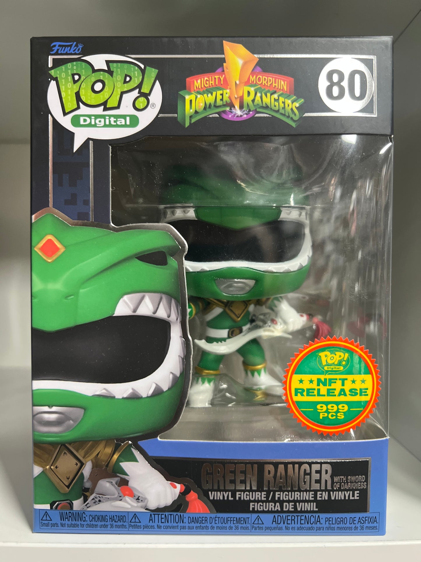Funko PoP! 80 Mighty Morpin Power Rangers Green Ranger with Sword of Darkness (Grail) NFT RELEASE 999 PCS