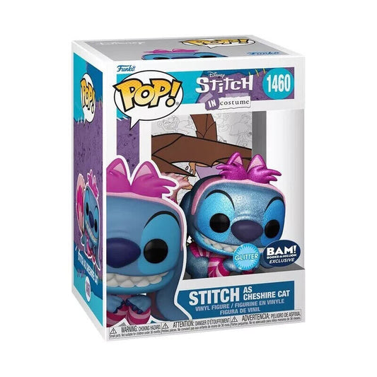 Funko Pop! Disney Stitch in Costume - Stitch as Cheshire Cat 1460 Glitter BAM Exclusive + Free Protector