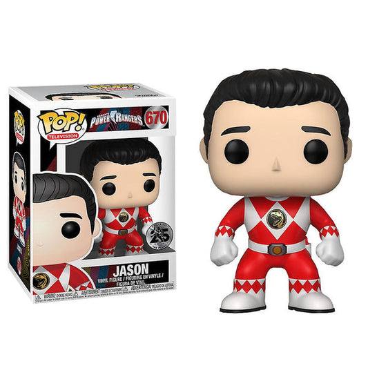 Funko Pop! Saban’s Power Rangers - Red Ranger Jason 670 25 Years Exclusive + Free Protector