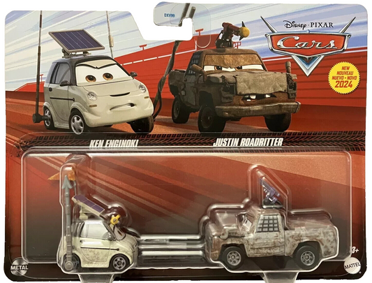 Disney Pixar Cars Ken Enginoki Justin Roadritter 1:55 Scale Diecast Figures