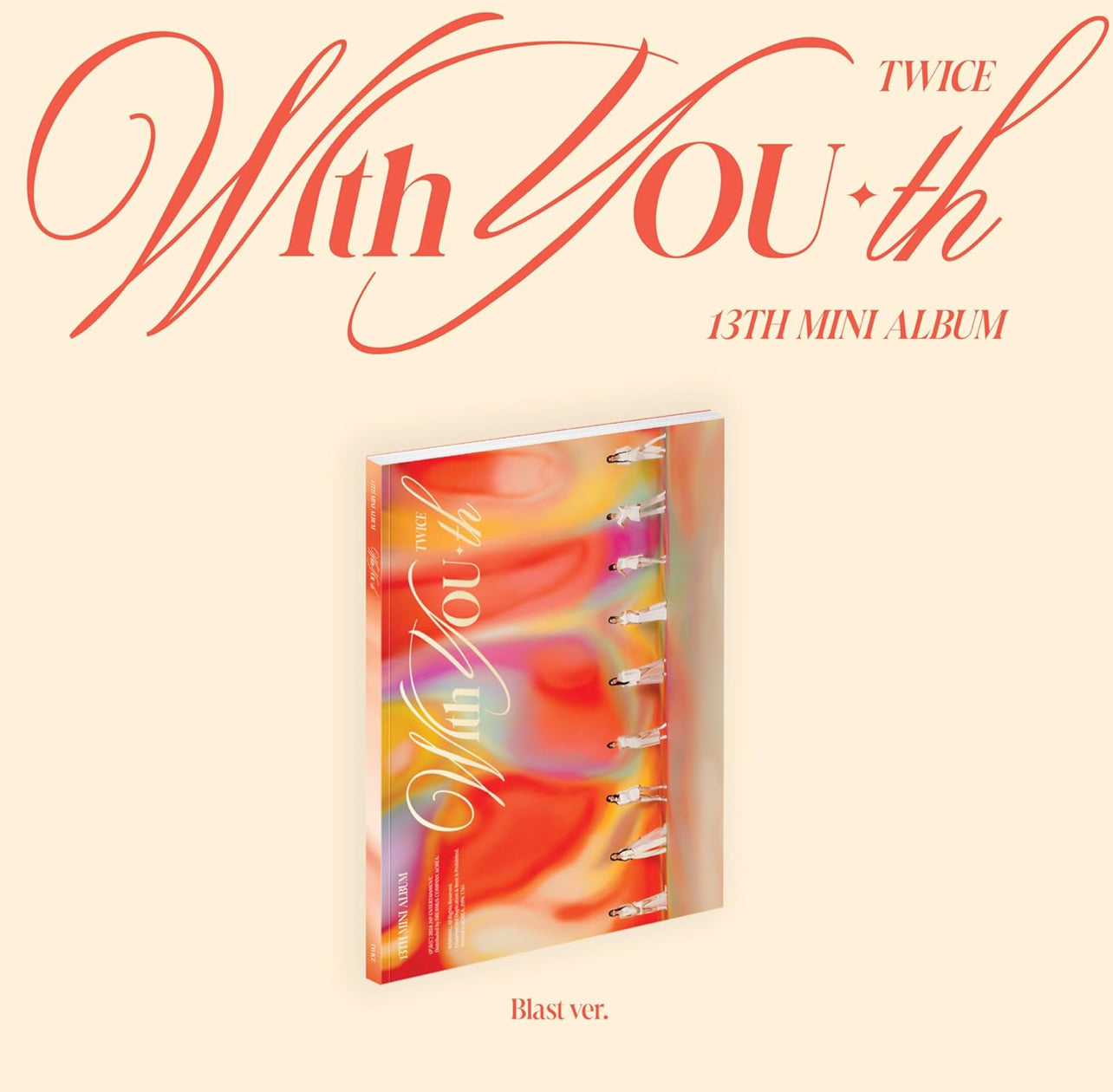 K-pop Twice WITH YOU-TH 13th Mini Album Blast Ver. (Photobook Version) [Folded Poster + Photocard Set]