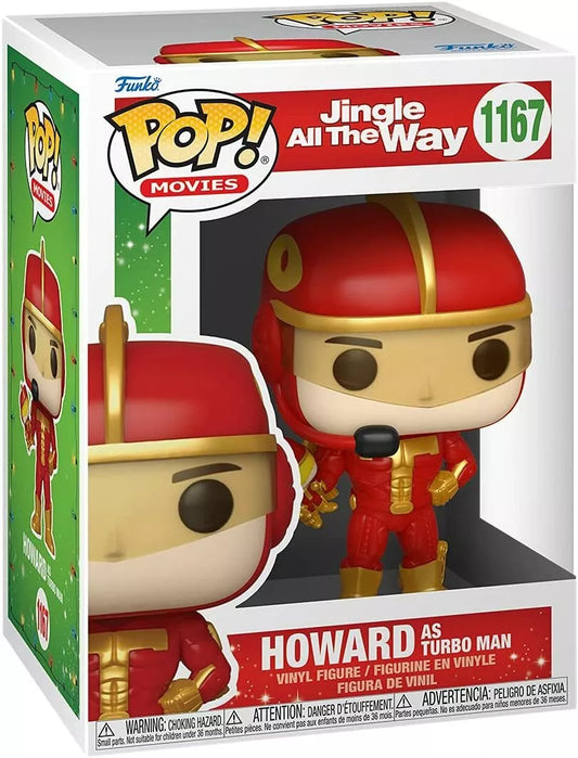 Funko Pop! Jingle All The Way - Howard as Turbo Man 1167 + Free Protector